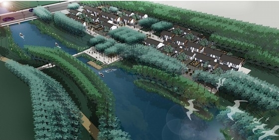 [山东]和谐城市亲水地带景观规划设计方案（知名设计机构）-景观效果图 