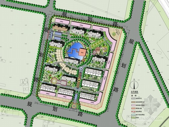 太阳能路灯设计CAD图资料下载-[河北]绿地住宅景观规划设计方案