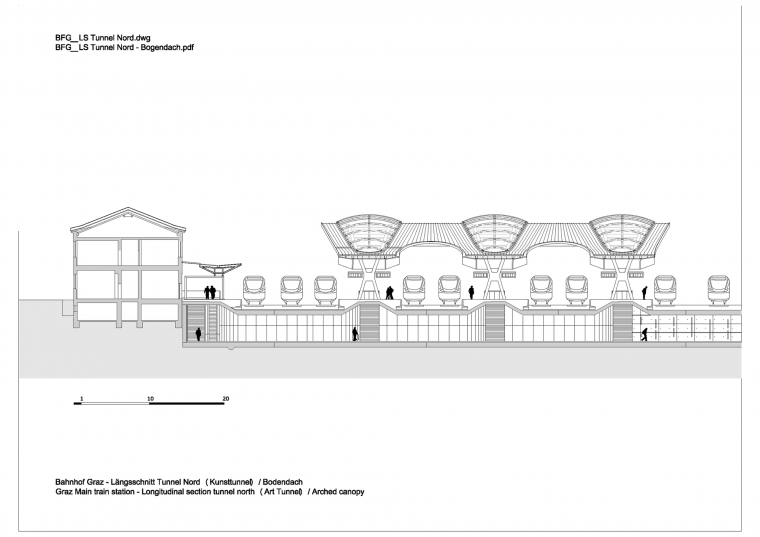 奥地利格拉茨火车站重建剖面图-奥地利格拉茨火车站重建第35张图片