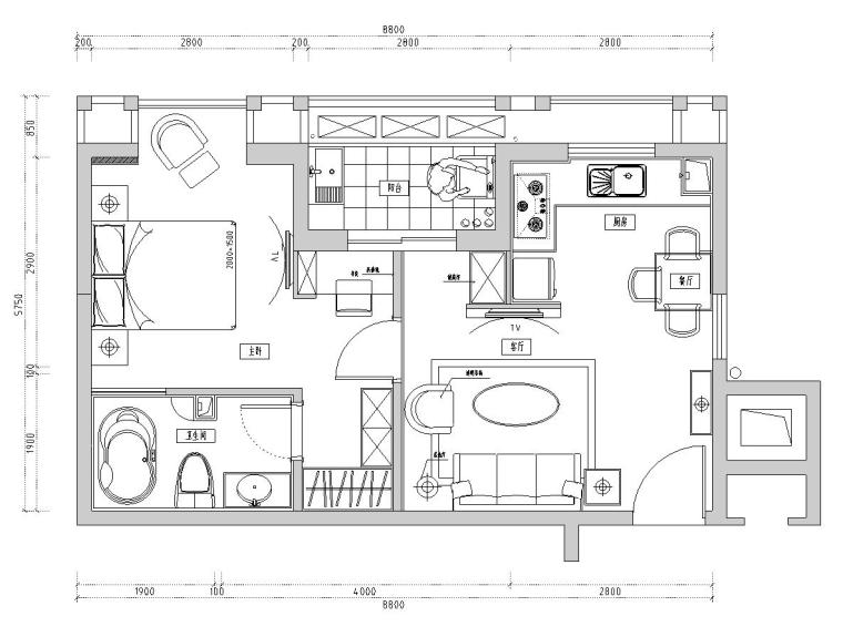 宜家风格样板间资料下载-现代风格样板房室内施工图设计（附实景图）