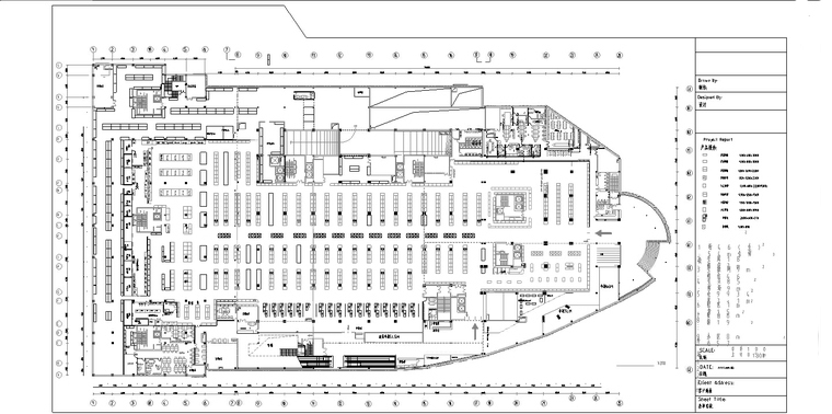 超市物流配送中心资料下载-某大型超市建筑设计（施工图CAD）