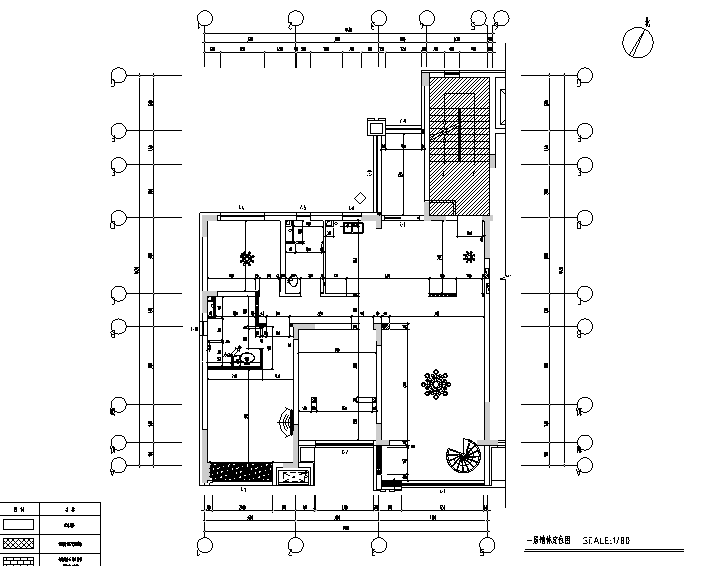 以海风诠释浪漫|美式浪漫住宅设计施工图（附效果图）-墙体定位图