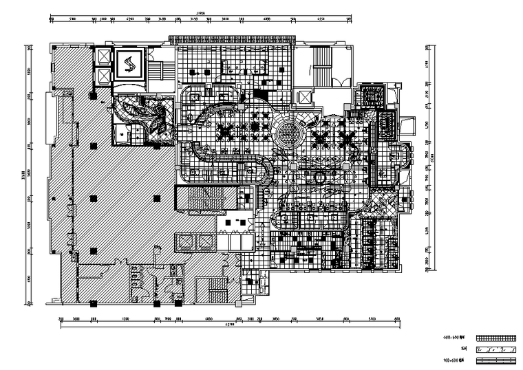 现代风格慢摇吧酒吧空间设计施工图（附效果图）-地面铺装图