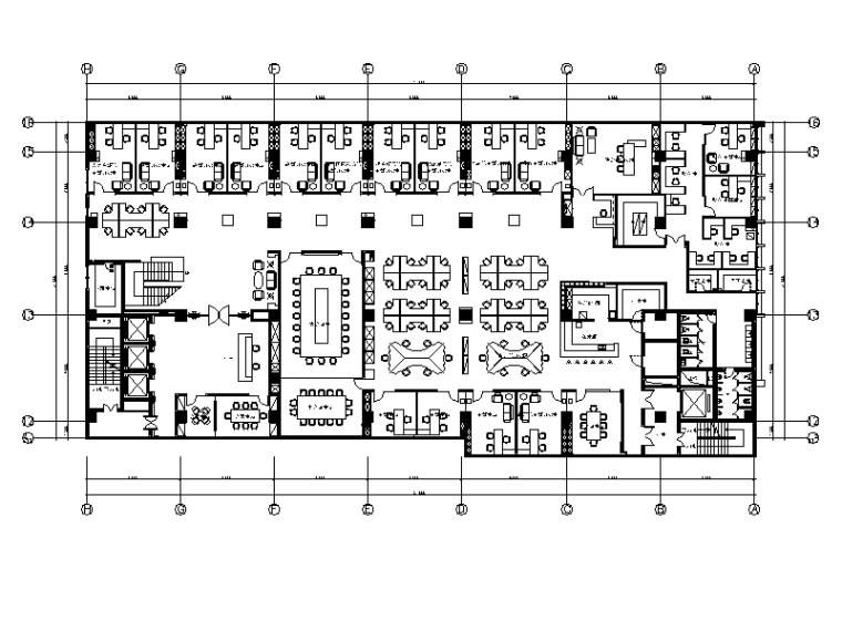 总裁办公室平面图资料下载-[上海]全套现代简约办公室施工图{含效果图}