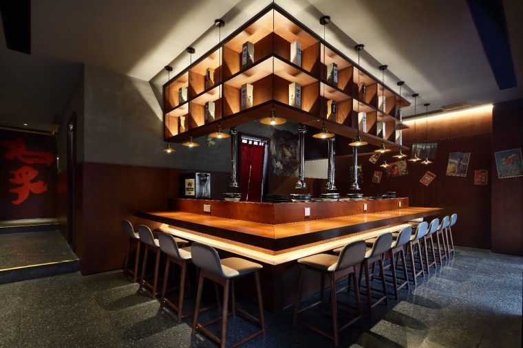 室内设计设计素材资料下载-宁波铜色的名炙烤肉店