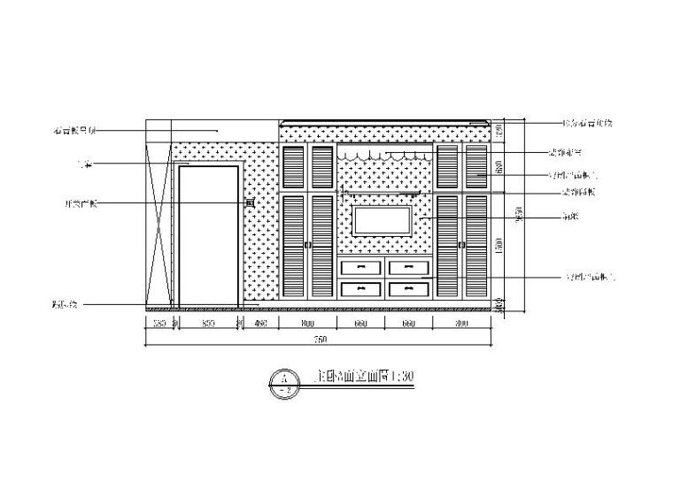 整套田园风格样板房设计CAD施工图（含效果图）立面图