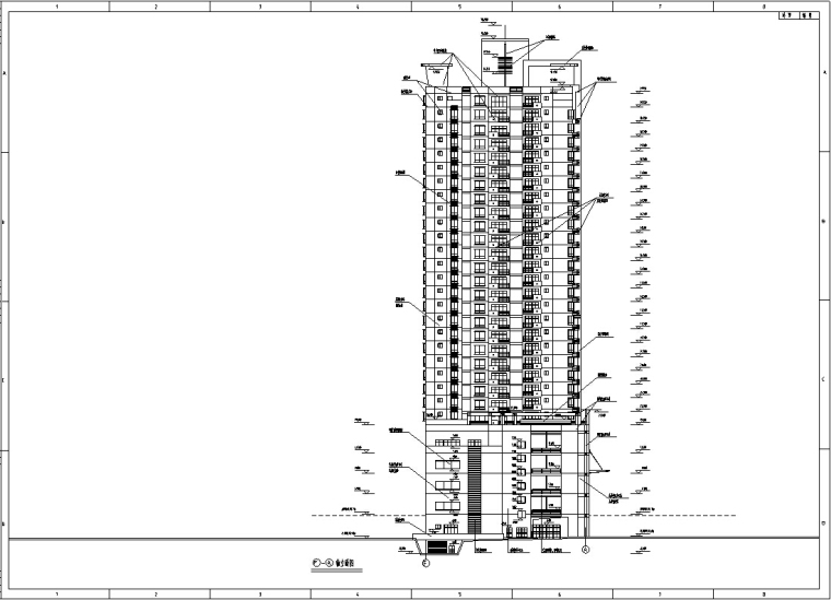 金属门窗施工图资料下载-3套高层商住综合楼建筑设计施工图CAD