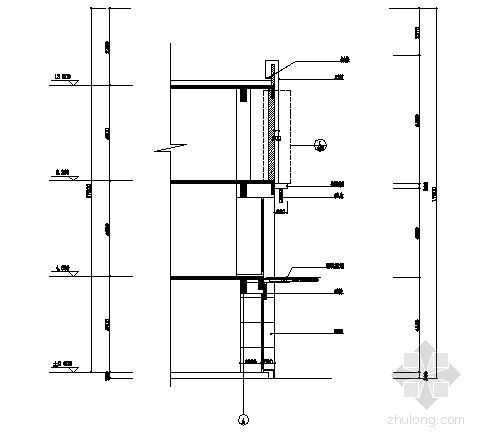 外挂铝方管施工方案资料下载-铝方管施工剖面图3