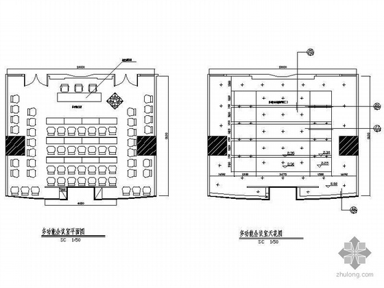 多功能会议大厅施工图资料下载-多功能会议室装修图