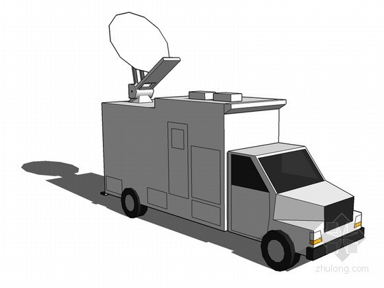 通讯管道及通讯工程资料下载-通讯车SketchUp模型下载