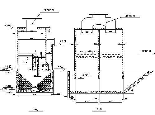 暖通空调除尘器图集资料下载-35型水浴麻石除尘器结构图