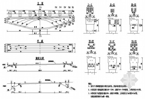 穿心钢棒法盖梁施工资料下载-预应力混凝土连续箱梁高架桥桥墩盖梁钢束布置节点详图设计