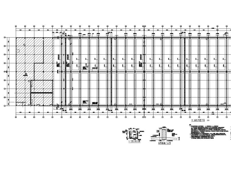 两层钢结构宿舍楼施工资料下载-[广州]地上二层框排架结构仓库结构施工图