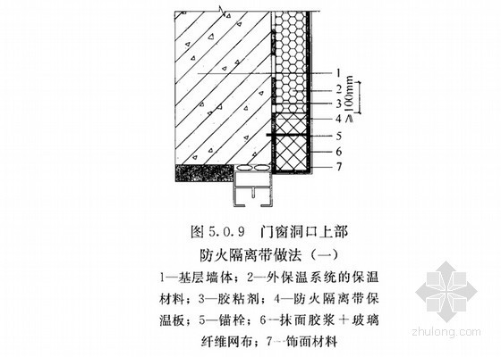 [河北]框架结构水厂综合工程施工组织设计(400余页 标书)-门窗洞口上部防火隔离带做法 