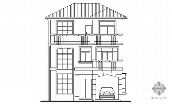 别墅建筑尺寸资料下载-某三层别墅建筑施工图