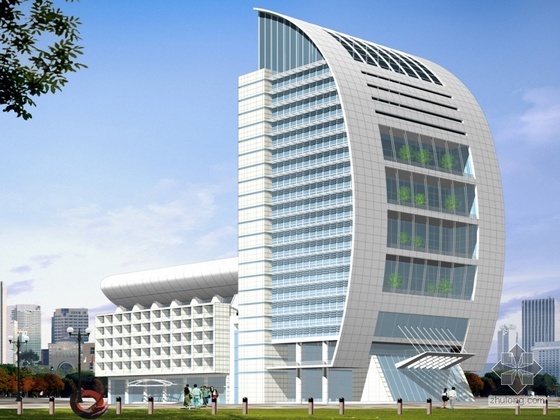 信息产业大厦建筑方案资料下载-[蓟门]某大厦信息产业大厦设计方案（2个方案及文本、设计说明）