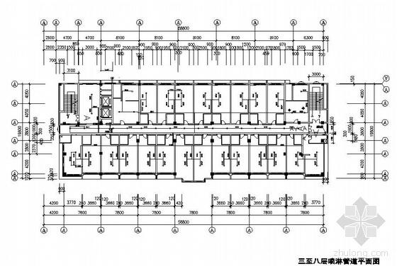 某经贸大厦土建图资料下载-某大厦喷淋图