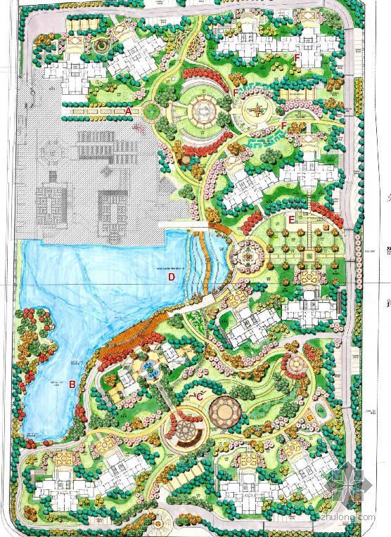 小区景观设计总平资料下载-南京某小区景观设计总平