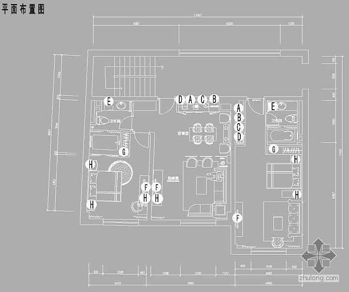深圳观景酒店式公寓资料下载-[深圳]某酒店式公寓样板设计图