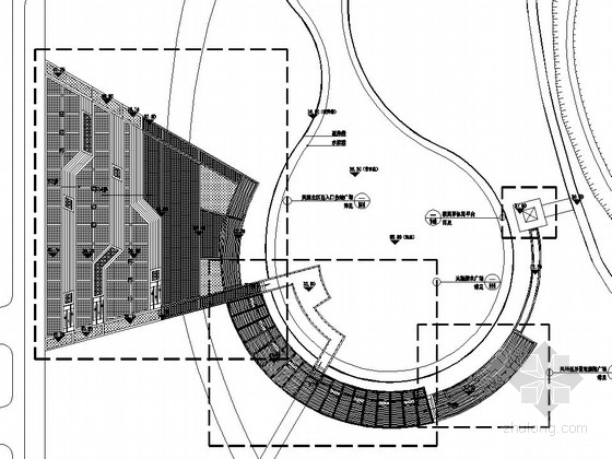 弧形广场铺装图资料下载-公园入口广场园林景观工程施工图