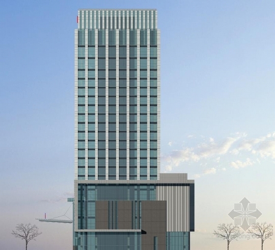 [重庆]高层知名酒店外立面建筑设计方案文本-高层知名酒店外立面建筑立面图