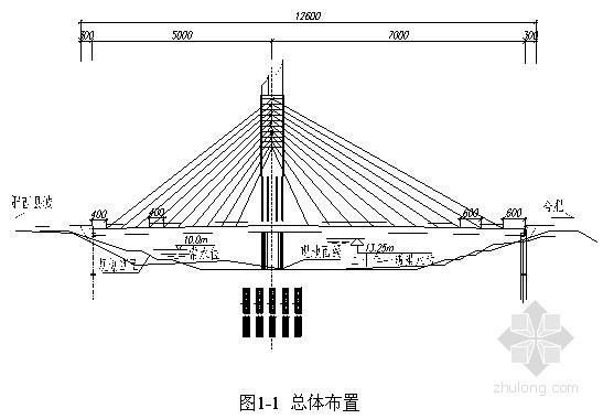 多塔超限结构计算书资料下载-50+70m独塔混凝土斜拉桥计算书