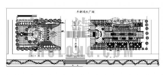 青岛码头景观设计资料下载-丰都码头广场景观设计图纸