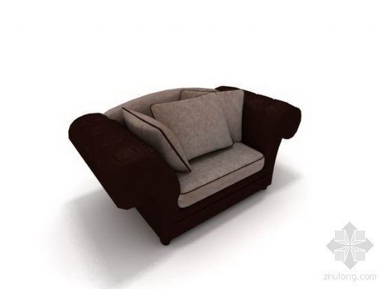 休闲躺椅沙发单人资料下载-单人沙发2