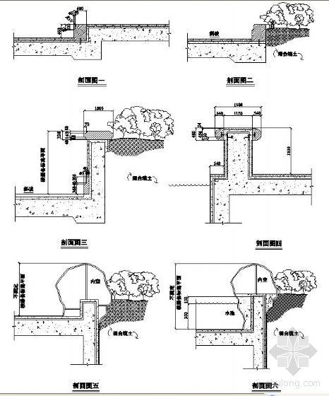 石挡土墙计算规则资料下载-景石类挡土墙详图