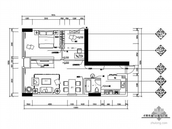 23平米客厅装修图资料下载-[重庆]现代时尚样板房空间装修图