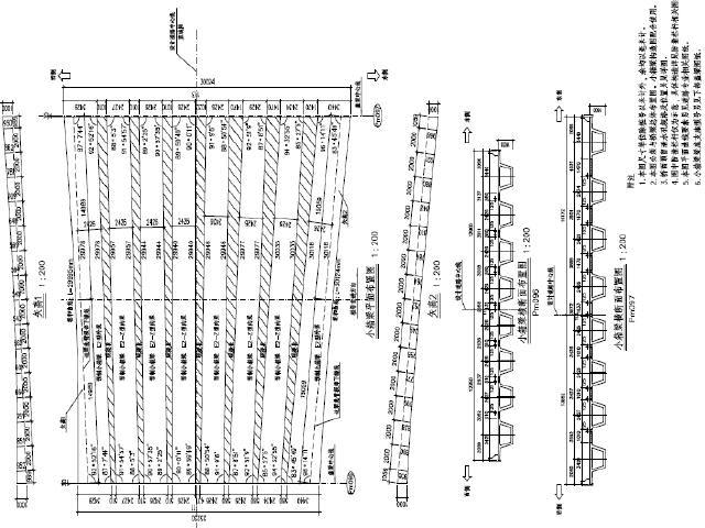 上海八车道高架路预应力简支小箱梁设计图纸115张（pdf）-小箱梁平面布置图