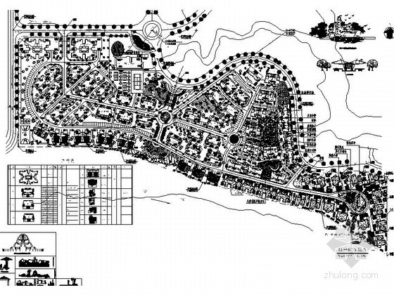 cad小区平面规划图资料下载-某别墅区总平面规划图