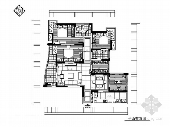 4000平建筑图纸资料下载-[杭州]温馨浪漫欧式风格三居室装修施工图（含效果图）