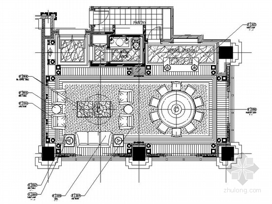 南通酒店设计资料下载-[南通]五星级白金酒店英国厅贵宾室CAD装修图