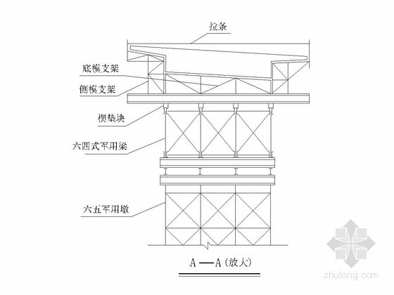 斜屋面现浇天沟节点大样资料下载-膺架现浇连续箱梁方案大样图