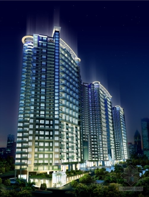[深圳]某31层商住楼建筑设计方案文本-效果图