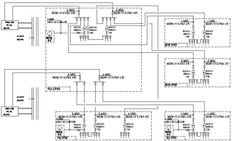 苏州轨道10kV变电所电气图-10kV系统接线示意图