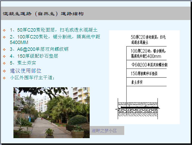 混凝土道路（自然土）道路结构