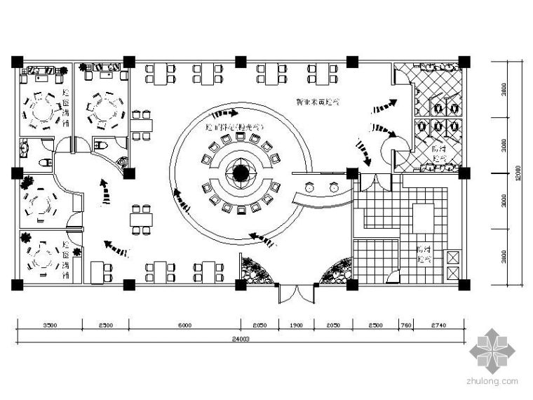 餐饮建筑平面方案资料下载-餐饮空间平面图