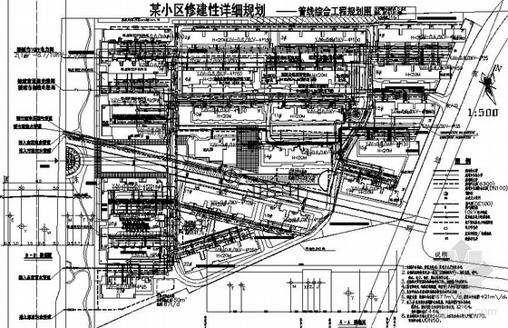 室外管线综合图纸资料下载-某小区管线综合工程图纸