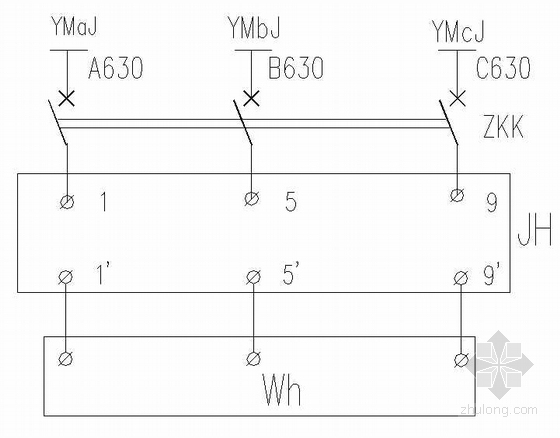 断路器控制回路CAD图资料下载-20KV KYN-24系列开关柜电气设计图