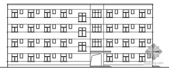 5层宿舍楼效果图资料下载-某四层学校宿舍楼建筑扩初图