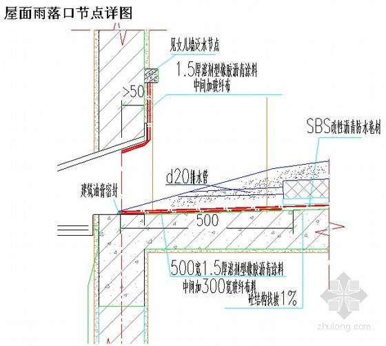 [分享]轻钢雨蓬防水节点资料下载