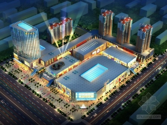 河南酒店设计概念资料下载-[河南]城市核心区商业综合体概念性规划设计方案文本（多种方案）