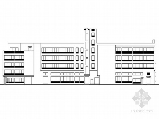 综合办公楼高层建筑图资料下载-某四层综合办公楼建筑扩初图