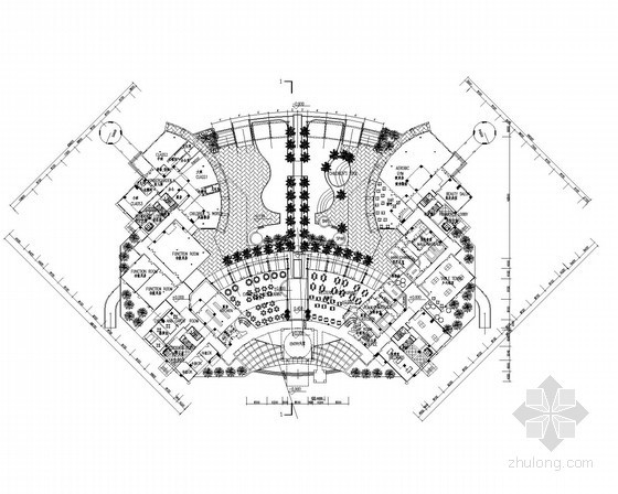 会所建筑CAD平面图资料下载-[广州]花都某二层会所建筑平面图（带幼儿园）
