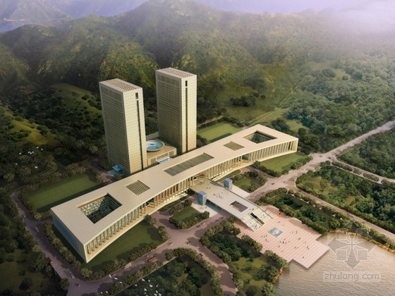 政府办公楼绿化文本资料下载-[贵州]某三十层政府办公楼建筑方案文本