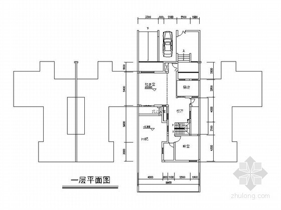 6层联排建筑户型图资料下载-两套三层联排别墅户型图