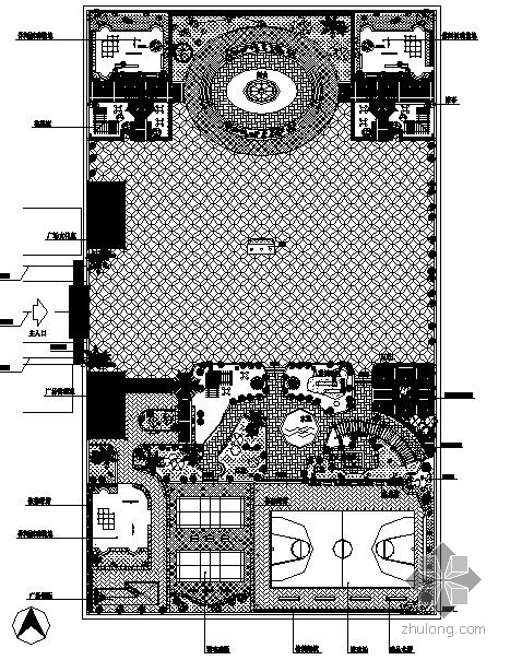 广场综合景观设计施工图资料下载-甘肃某广场景观设计施工图