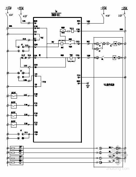 高压电防护专项施工方案资料下载-高压电动机保护原理图(手车)